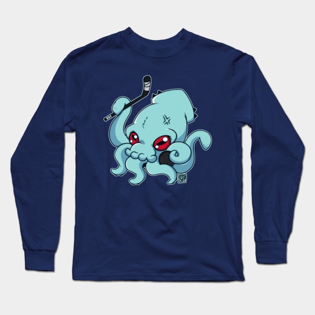 Chibi Kraken Hockey Long Sleeve T-Shirt by Otacat